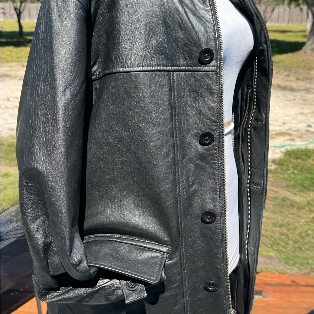 Daniel Cremieux Collection Men’s Medium Lamb Leather Coat Jacket Full Zip Lined